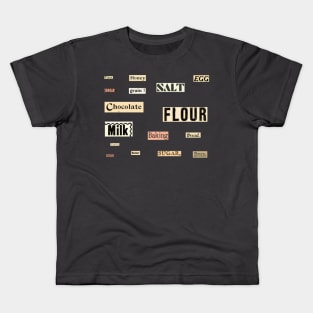 Old-School Baker Typography Collage Kids T-Shirt